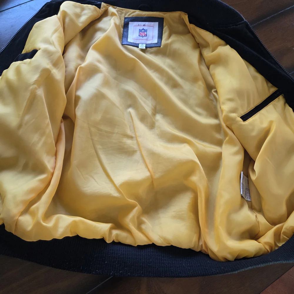 Green Bay Packers Vintage Suede Leather Jacket M - Picture 7 of 15
